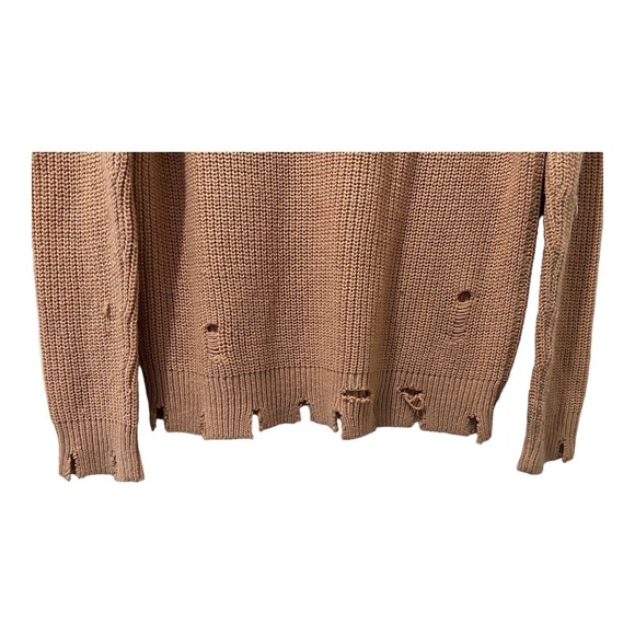 Distressed Ambiance Apparel Mauve Crocheted Long Sleeve Sweater Size M NWOT - Picture 5 of 8